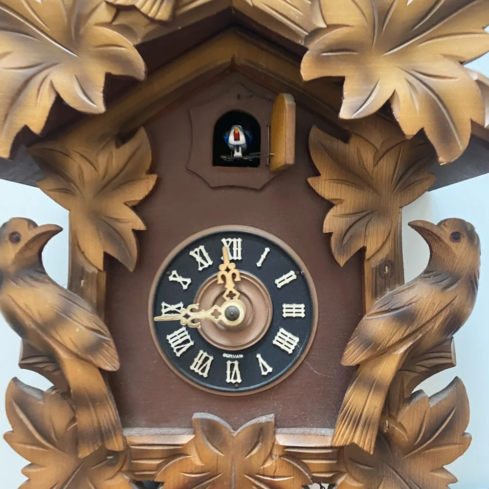 Antique Black Forest German Cuckoo Clock. Vintage cuckoo clock made in Germany